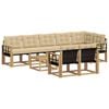vidaXL Outdoor-Sofagarnitur 9 stk. 8-Sitzer Wei&szlig; und Beige