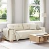 vidaXL Sofa 3-Sitzer Leinen 180 cm
