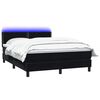 vidaXL Boxspringbett mit Matratze & LED Schwarz 140x210 cm Samt