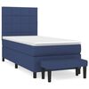 vidaXL Boxspringbett mit Matratze Blau 80x200 cm Stoff