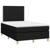 vidaXL Boxspringbett mit Matratze & LED Schwarz 120x200 cm Stoff