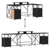 vidaXL Schreibtisch mit Regal Schwarz Eichen-Optik 182 x 101 x 87,5 cm