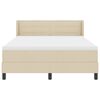 vidaXL Boxspringbett mit Kopfteil Creme 200 x 160 cm Stoff