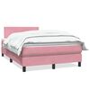 vidaXL Boxspringbett mit Matratze Rosa 120x210 cm Samt