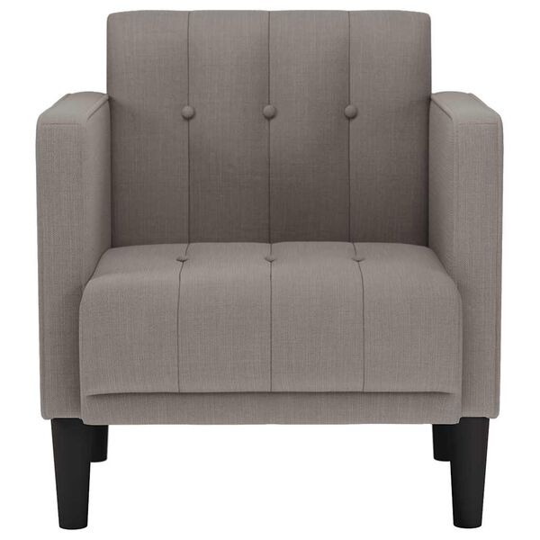 vidaXL Sessel mit Armlehnen Taupe 53 cm Stoff