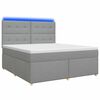 vidaXL Boxspringbett mit Matratze Hellgrau 140 x 200 cm Stoff