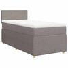 vidaXL Boxspringbett mit Matratze Taupe 80x200 cm Stoff
