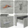 vidaXL Aufbewahrungsbettgestell Beton Grau 160 x 200 cm Holzwerkstoff