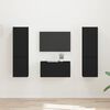vidaXL TV-Schrankset 5 pcs Schwarz Holzwerkstoff
