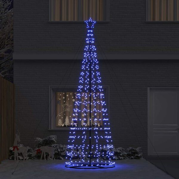 vidaXL LED-Weihnachtsbaum mit 800 LEDs mit Ständer Blau 400 cm Eisen
