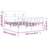 vidaXL Massivholzbett mit Kopfteil
