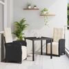 vidaXL Garten Essgruppe mit Kissen 3 pcs Braun Poly-Rattan