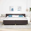 vidaXL Boxspringbett mit Matratze Dunkelbraun 200 x 200 cm Stoff