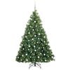 vidaXL Künstlicher Weihnachtsbaum mit 300 LEDs Grün 180 cm PE und PVC