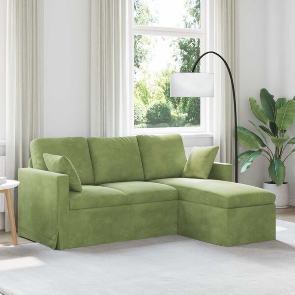 vidaXL Sofa Hellgr&uuml;n Gesamtabmessungen: 178 x 134 x 80 cm (B x T x H)