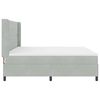 vidaXL Boxspringbett mit Matratze Hellgrau 200 x 200 cm Samt