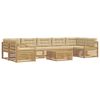vidaXL Outdoor-Sofagarnitur 8 pcs Wei&szlig; und Beige Massivholz Akazie