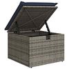 vidaXL 7-tlg. Garten-Sofagarnitur mit Kissen Grau Poly Rattan