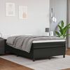 vidaXL Boxspringbett mit Matratze Schwarz 120x200 cm Kunstleder