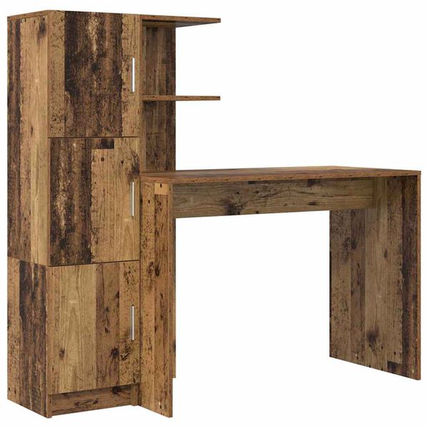 vidaXL Schreibtisch 2 pcs Altholz