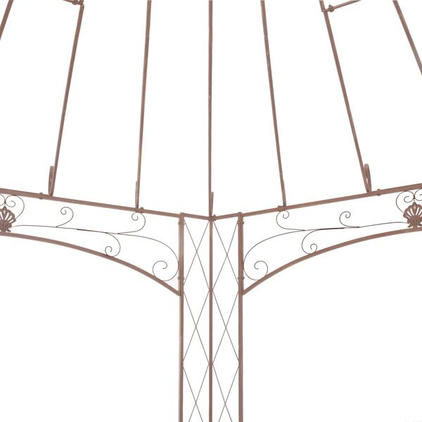 vidaXL Gartenpavillon Antikbraun 4 m Eisen