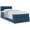 vidaXL Ottoman-Bett mit Matratze Dunkelblau 100x200 cm Samt