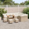 vidaXL Garten-Sofa-Set mit Kissen mit Speicher 13 pcs Beige und Creme