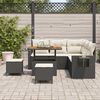vidaXL Gartensofa-set mit Kissen 8 pcs Schwarz Poly-Rattan