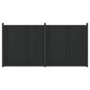 vidaXL Zaunelement 2 pcs WPC und Aluminium Schwarz