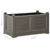 vidaXL Blumenkasten Grau 80x42,5x42 cm PP