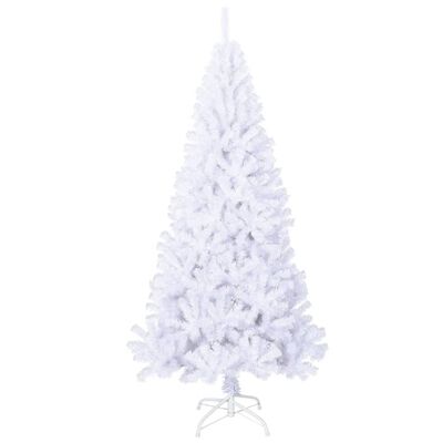 vidaXL Künstlicher Weihnachtsbaum mit Dicken Zweigen Weiß 240 cm PVC