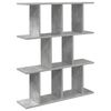 vidaXL Wandregal Betongrau 102 x 20 x 96 cm Holzwerkstoff