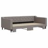 vidaXL Tagesbett Ausziehbar Taupe 100x200 cm Stoff