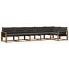 vidaXL Outdoor-Sofagarnitur 6 stk. Natur und Schwarz