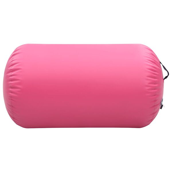 vidaXL Aufblasbare Gymnastik-Rolle mit Pumpe 100x60 cm PVC Rosa