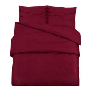 vidaXL Bettw&auml;sche-Set Bordeauxrot 200x200 cm Leichte Mikrofaser