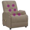 vidaXL Massagesessel Elektrisch Taupe Wildleder-Optik