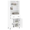 vidaXL Highboard Wei&szlig; 69,5x34x180 cm Holzwerkstoff