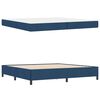 vidaXL Boxspringbett Blau 200 x 200 cm Stoff