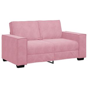 vidaXL 2-Sitzer-Sofa Rosa 120 cm Samt