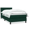 vidaXL Boxspringbett mit Matratze Dunkelgr&uuml;n 90x210 cm Samt
