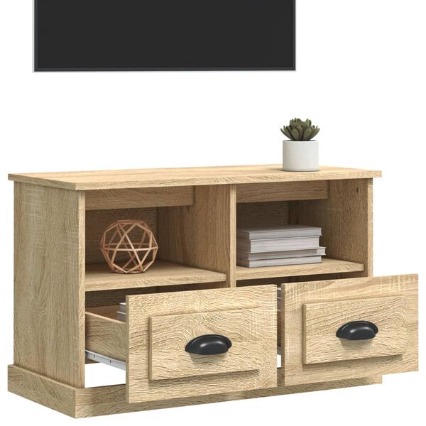 vidaXL TV-Schrank Sonoma-Eiche 80x35x50 cm Holzwerkstoff