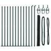 vidaXL Sechseckzaun mit Betonsockel 25 x 1,4 m PVC-beschichteter Stahl