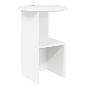 vidaXL Beistelltisch Wei&szlig; &Oslash; 39,5 x 55 cm Holzwerkstoff