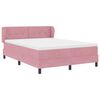 vidaXL Boxspringbett mit Matratze mit Kopfteil Rosa 140 x 200 cm Samt