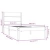 vidaXL Massivholzbett ohne Matratze 100x200 cm Kiefernholz