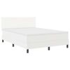 vidaXL Boxspringbett mit Matratze Wei&szlig; 140 x 200 cm Kunstleder