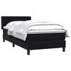 vidaXL Boxspringbett mit Matratze Schwarz 100x210 cm Samt