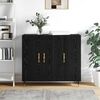 vidaXL Sideboard Schwarz Eichen-Optik 90 x 34 x 80 cm Holzwerkstoff