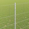 vidaXL Zaun mit Pfosten Silber 1.6 x 25 m Stahl
